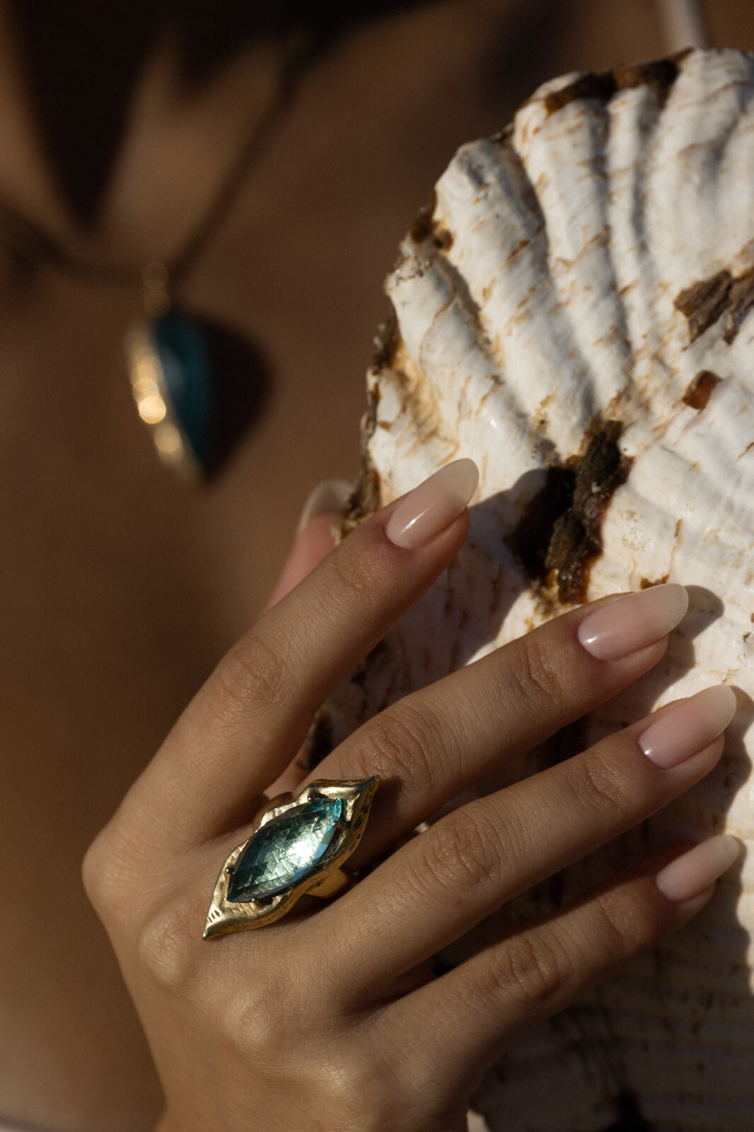 Venus Ring - Blue Topaz