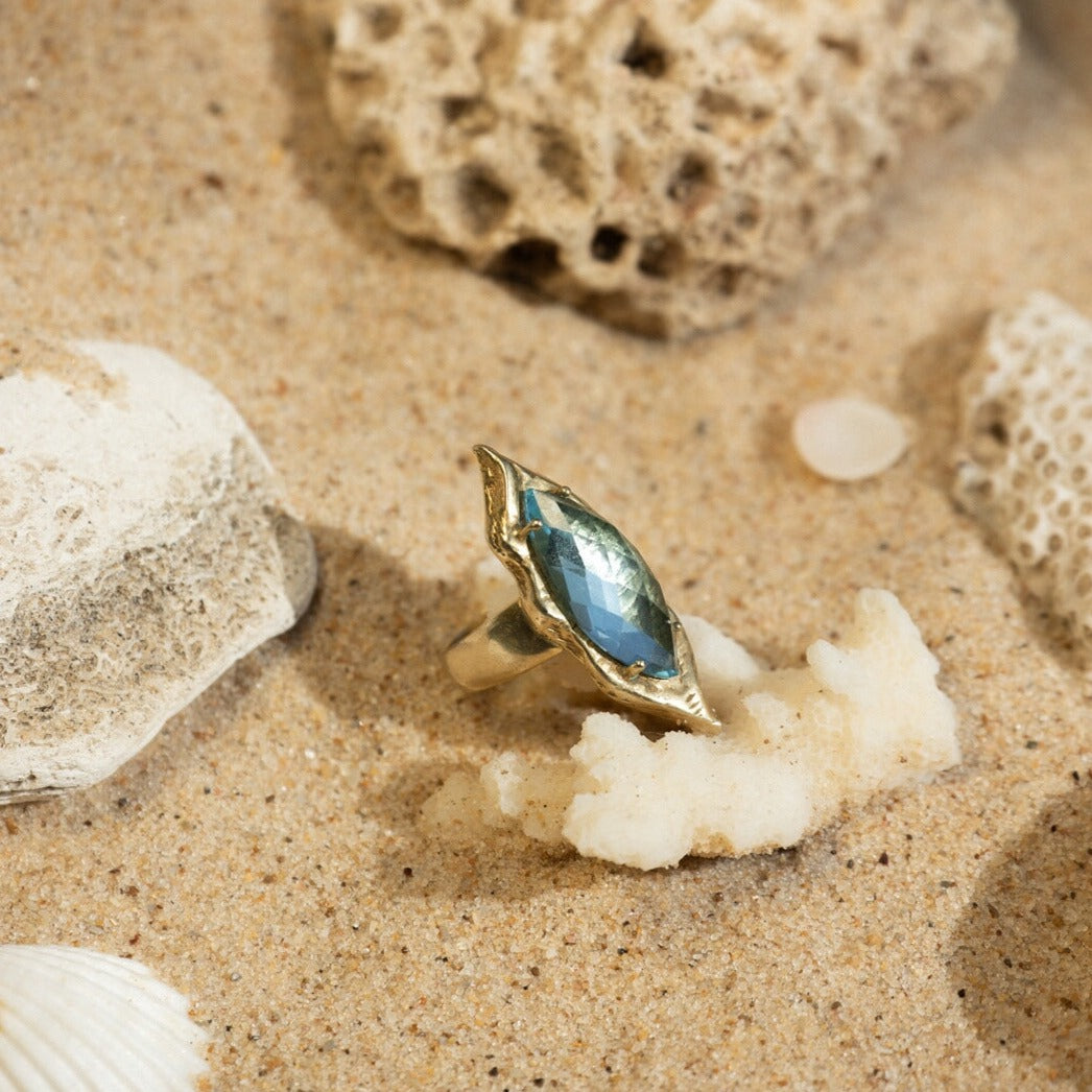 Venus Ring - Blue Topaz