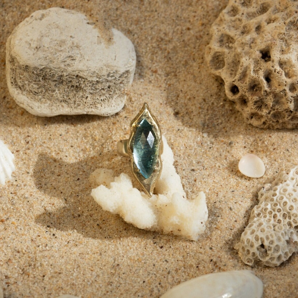 Venus Ring - Blue Topaz